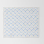 Bows & Ribbons Pattern VII Baby Blue Throw Blanket Gallery Image 2