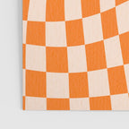Orange checkered warped pattern, retro 80s groovy Poster Gallery Image 3