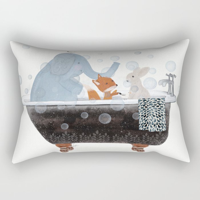 little bath time Rectangular Pillow Gallery Image 1