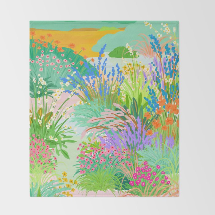 Flower Garden Throw Blanket Gallery Image 2