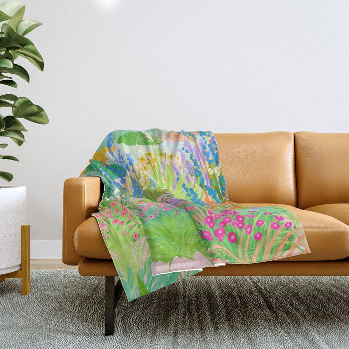Flower Garden Throw Blanket Gallery Image 1