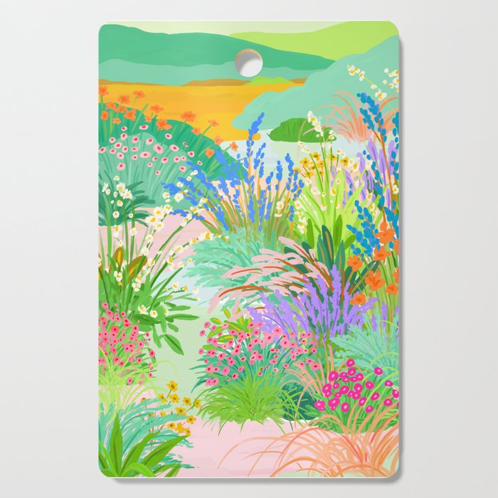 Flower Garden Cutting Board Gallery Image 1