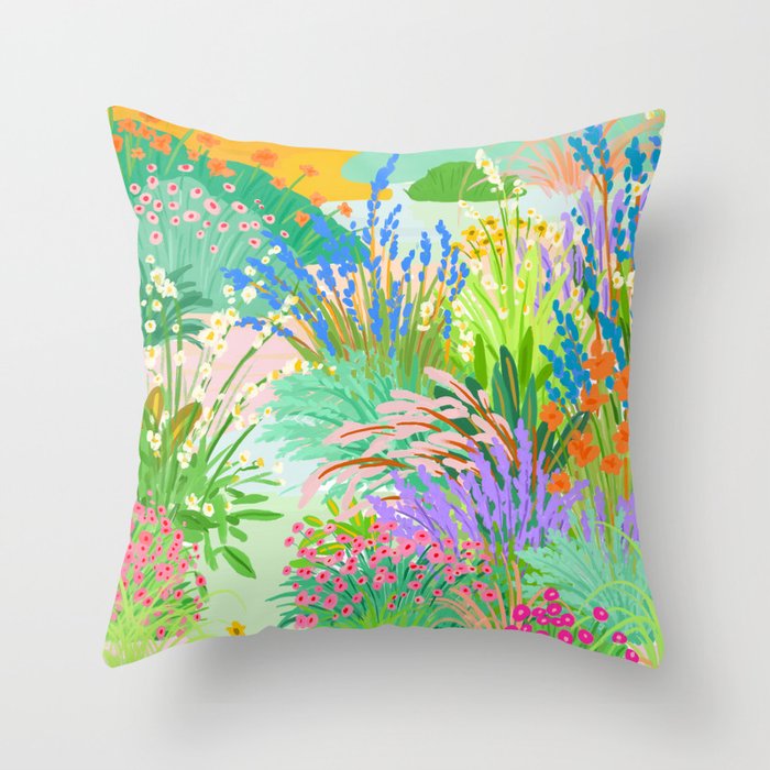 Flower Garden Throw Pillow Gallery Image 6