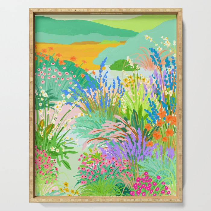 Flower Garden Serving Tray Gallery Image 1