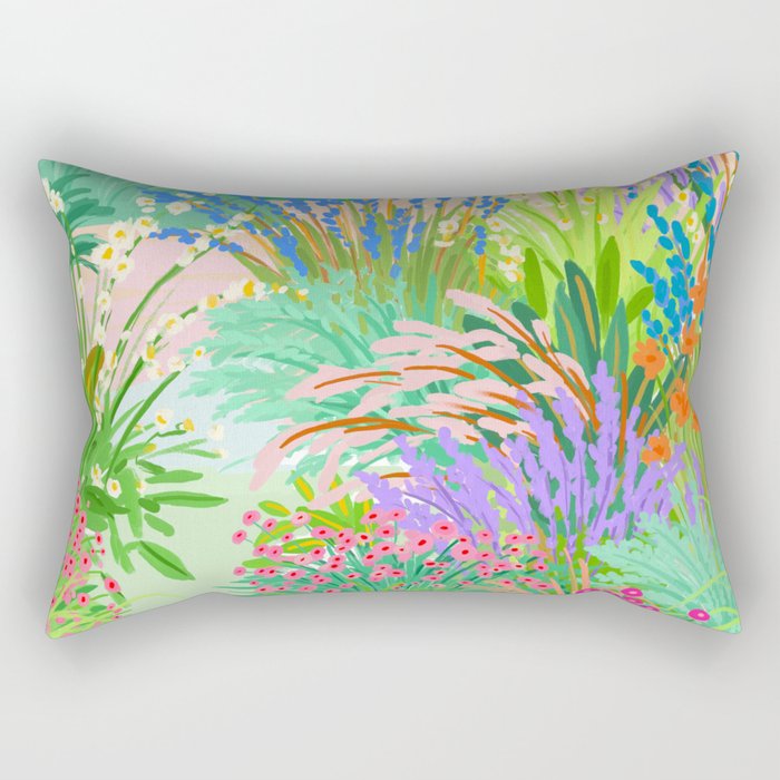 Flower Garden Rectangular Pillow Gallery Image 2