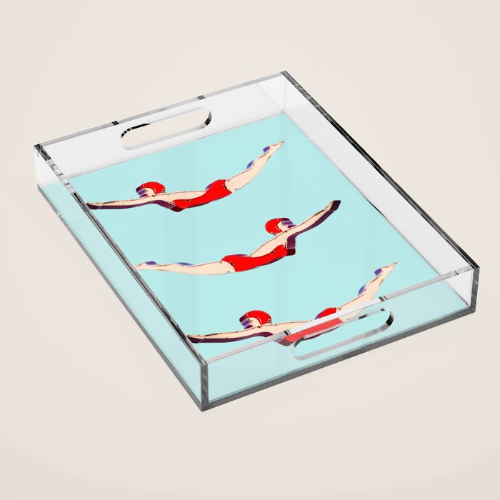 Swimmer Girls Acrylic Tray Gallery Image 1