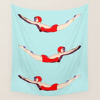 Swimmer Girls Wall Tapestry Gallery Image 4