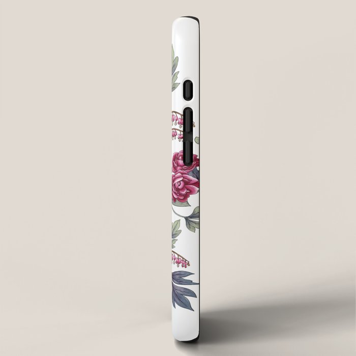 Crows, Bleeding Hearts & Roses Floral/Botanical Pattern iPhone Case Gallery Image 2