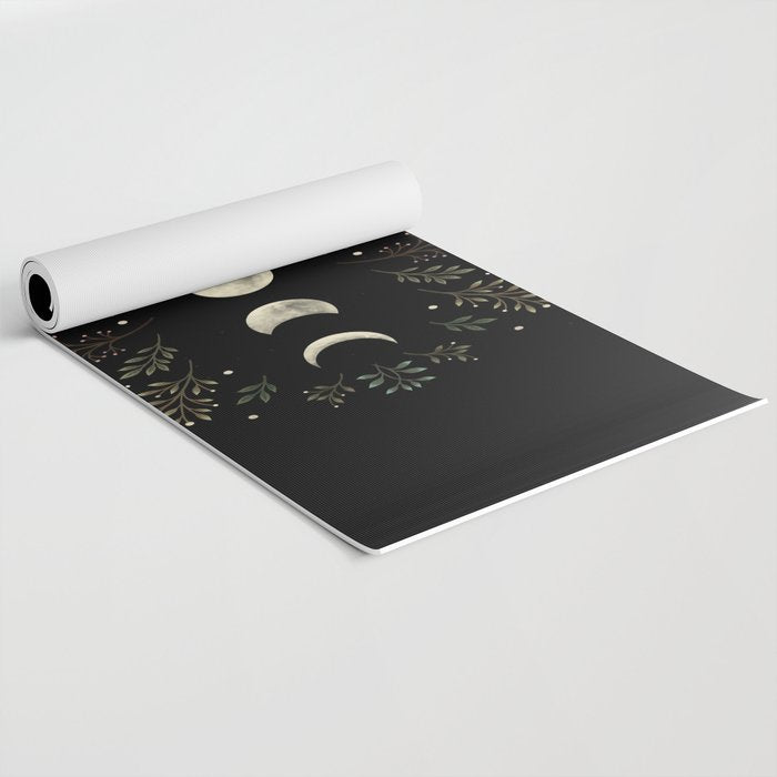 Moonlight Garden - Olive Green Yoga Mat Gallery Image 2