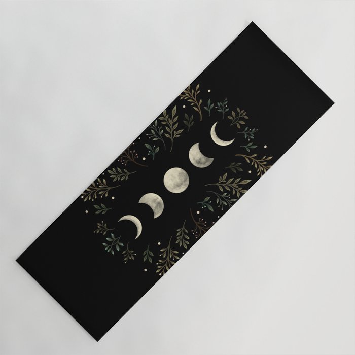 Moonlight Garden - Olive Green Yoga Mat Gallery Image 1