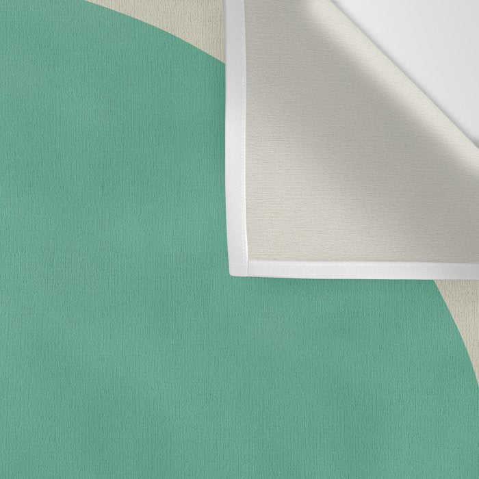 mid mod geometry green teal nature 3 Wall Tapestry Gallery Image 3