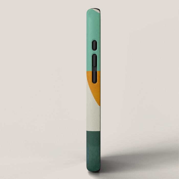mid mod geometry green teal nature 3 iPhone Case Gallery Image 2