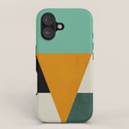 mid mod geometry green teal nature 3 iPhone Case Gallery Image 1