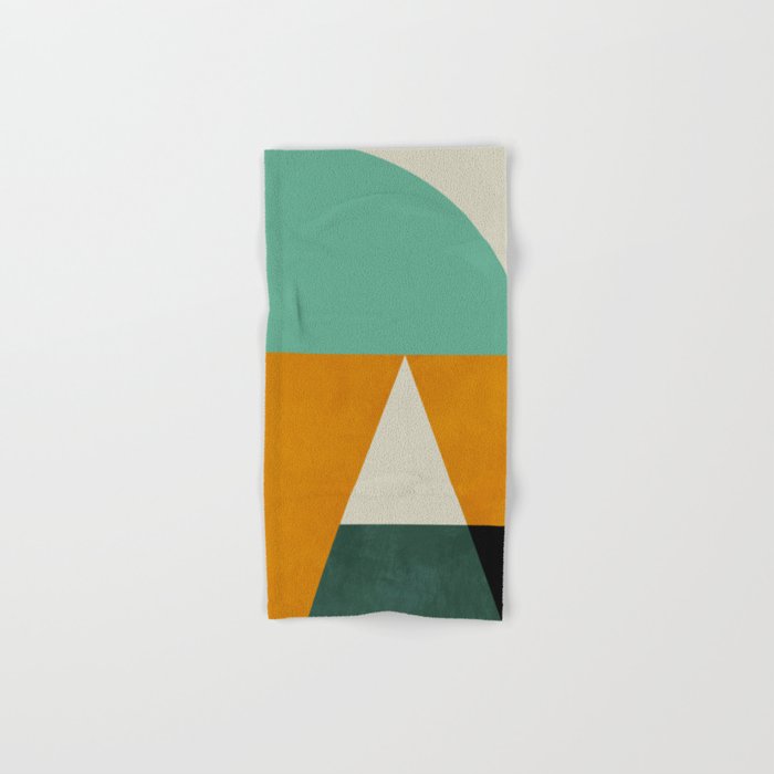 mid mod geometry green teal nature 3 Bath Towel Gallery Image 1