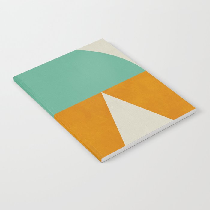 mid mod geometry green teal nature 3 Notebook Gallery Image 2