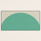 mid mod geometry green teal nature 3 Desk Mat Gallery Image 3