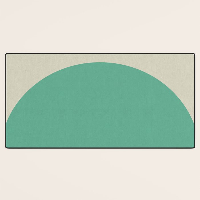 mid mod geometry green teal nature 3 Desk Mat Gallery Image 3