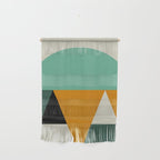 mid mod geometry green teal nature 3 Wall Hanging Gallery Image 1