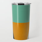 mid mod geometry green teal nature 3 Travel Mug Gallery Image 1