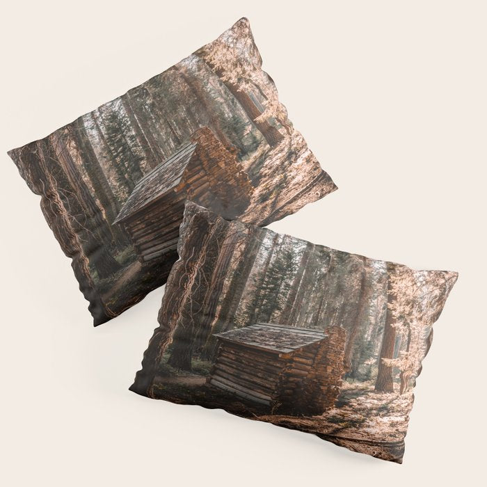 Log Cabin in the Forest Pillow Sham Gallery Image 3