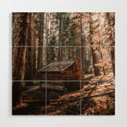 Log Cabin in the Forest Wood Wall Art Gallery Image 1