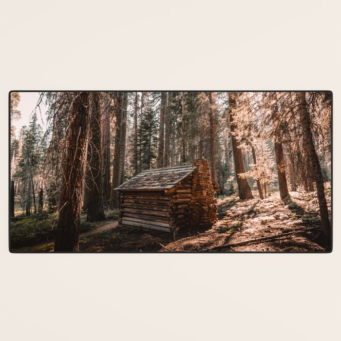 Log Cabin in the Forest Desk Mat Gallery Image 3
