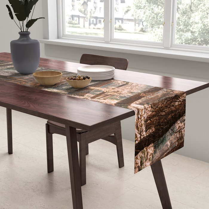 Log Cabin in the Forest Table Runner Gallery Image 2