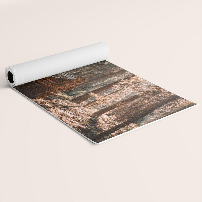 Log Cabin in the Forest Yoga Mat Gallery Image 2