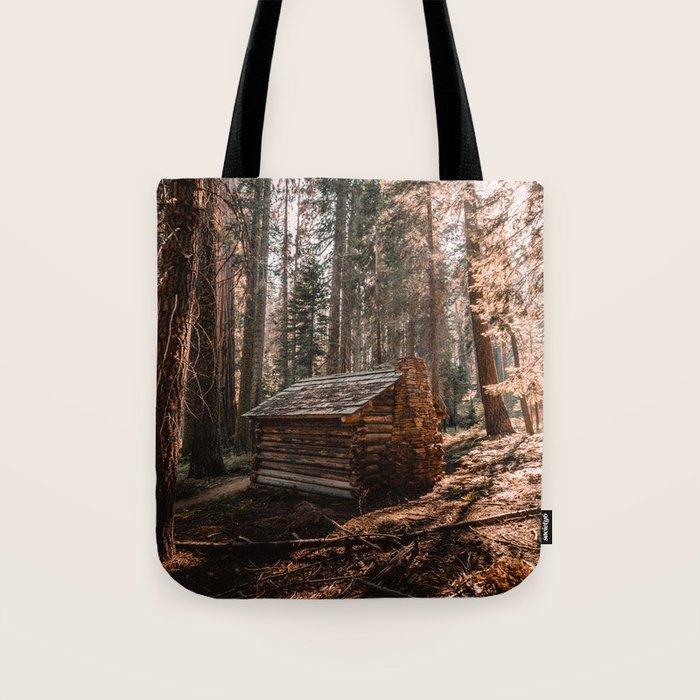 Log Cabin in the Forest Tote Bag Gallery Image 1