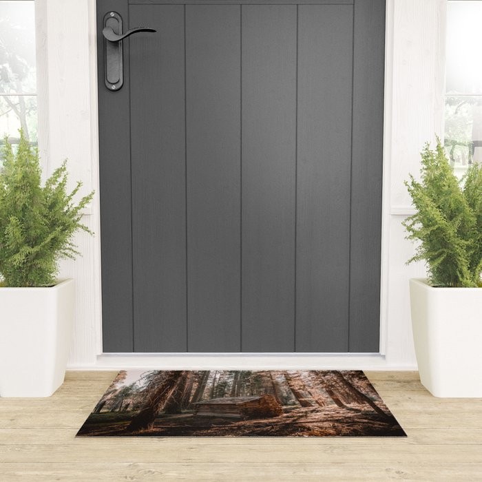 Log Cabin in the Forest Welcome Mat Gallery Image 3