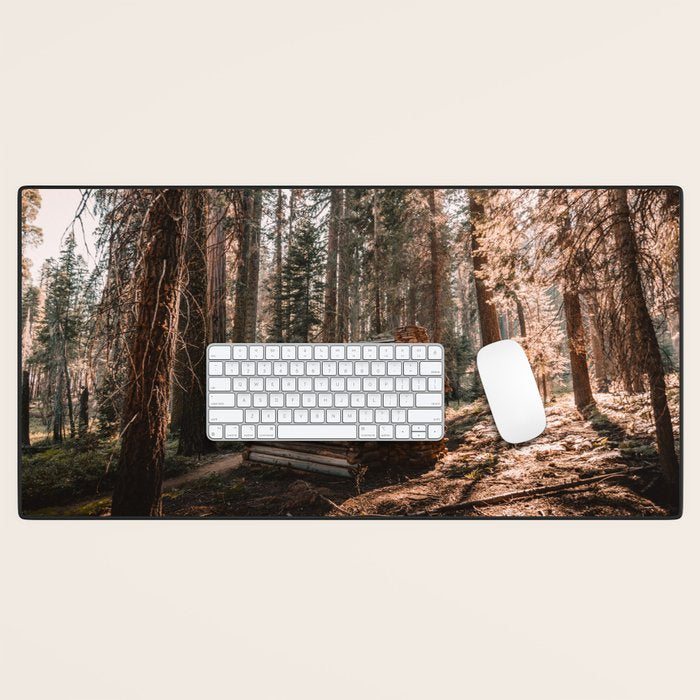 Log Cabin in the Forest Desk Mat Gallery Image 1