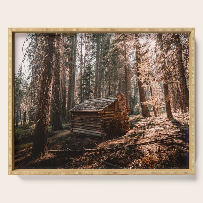 Log Cabin in the Forest Serving Tray Gallery Image 1