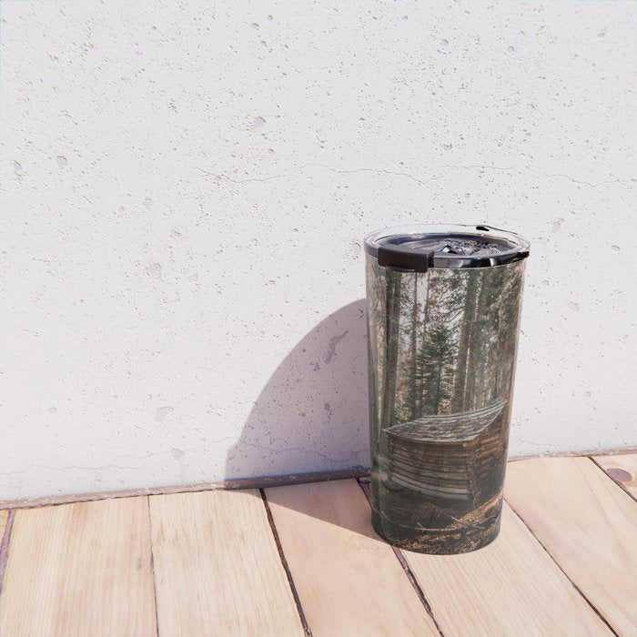 Log Cabin in the Forest Travel Mug Gallery Image 4