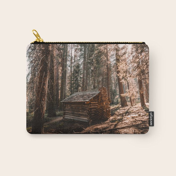 Log Cabin in the Forest Carry All Pouch Gallery Image 1