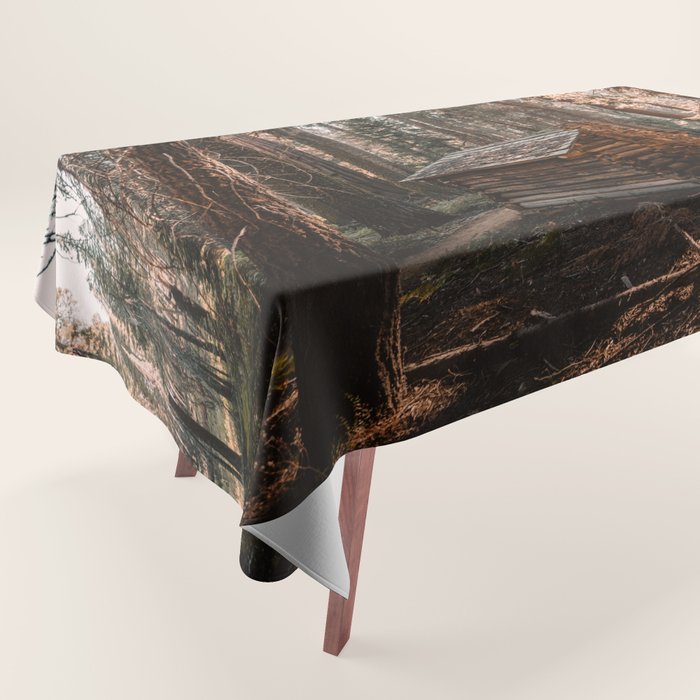Log Cabin in the Forest Tablecloth Gallery Image 1