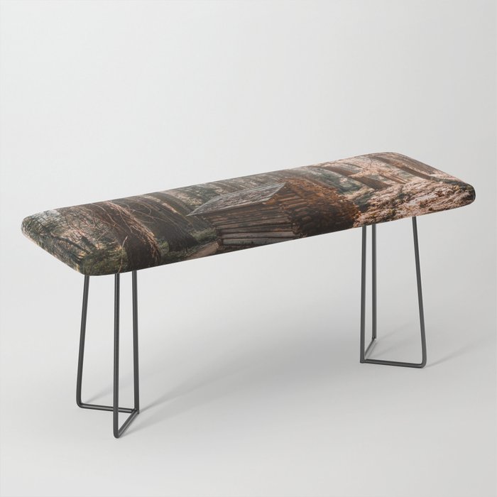 Log Cabin in the Forest Bench Gallery Image 1