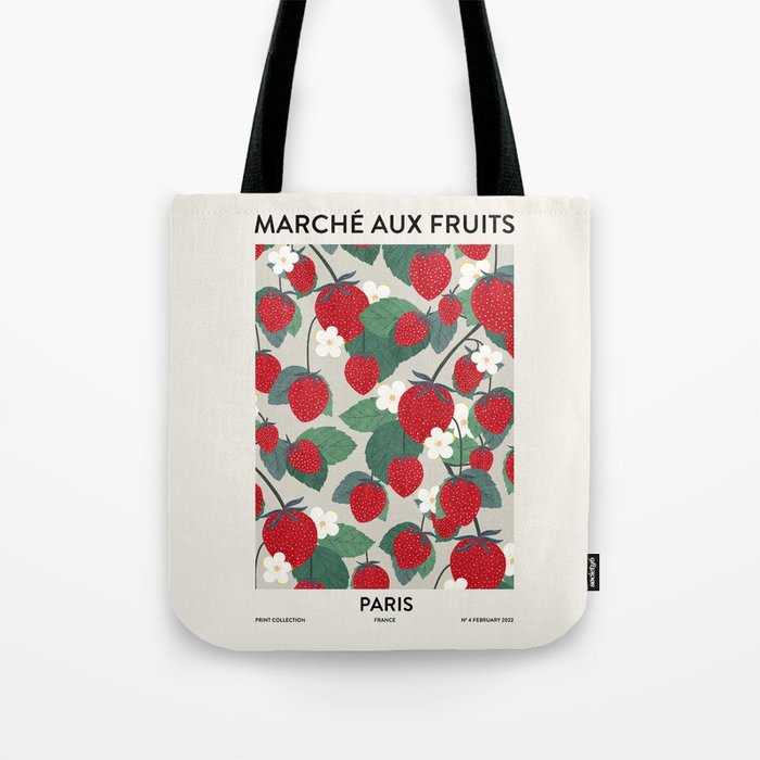 Fruit market Paris retro inspiration Tote Bag Gallery Image 1