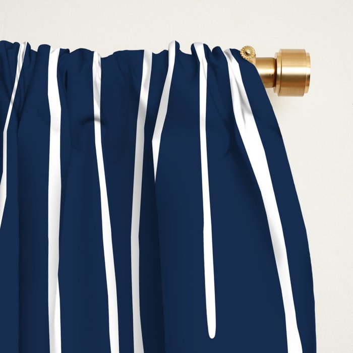 Boho Wall Art, Colour Prints, Navy Blue, Line Art Window Curtain Gallery Image 2