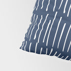 Boho Wall Art, Colour Prints, Navy Blue, Line Art Pillow Sham Gallery Image 4