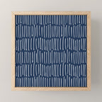 Boho Wall Art, Colour Prints, Navy Blue, Line Art Mini Art Print Gallery Image 1
