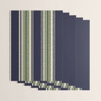 Navy blue and sage green stripes Wrapping Paper Gallery Image 3