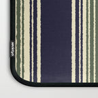 Navy blue and sage green stripes Laptop Sleeve Gallery Image 3