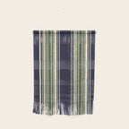 Navy blue and sage green stripes Wall Hanging Gallery Image 1