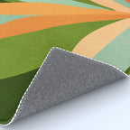 Colorful Agave Painted Cactus Illustration Rug Gallery Image 4