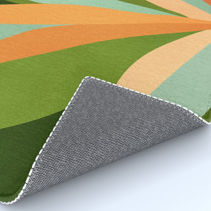 Colorful Agave Painted Cactus Illustration Rug Gallery Image 4