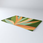 Colorful Agave Painted Cactus Illustration Rug Gallery Image 3