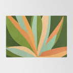 Colorful Agave Painted Cactus Illustration Rug Gallery Image 2