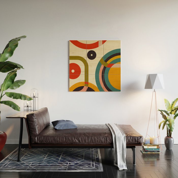 mid century cirque Wood Wall Art Gallery Image 2