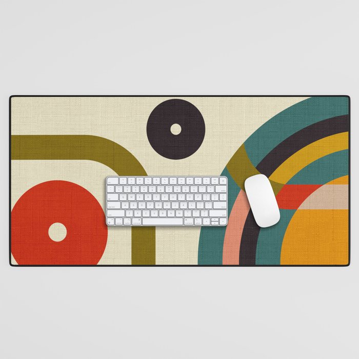 mid century cirque Desk Mat Gallery Image 1