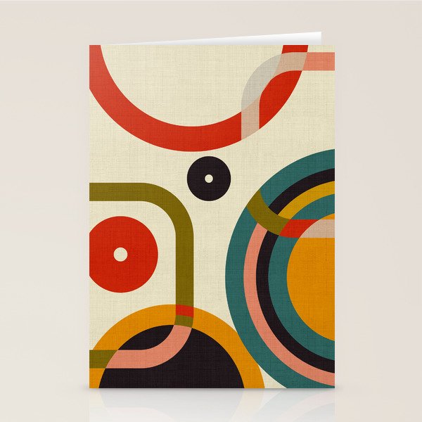 mid century cirque Stationery Card Gallery Image 1